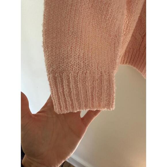 Miranda Vintage Womens Size Petite Pink Cable Knit Sweater Preppy Grandmacore - Picture 2 of 8